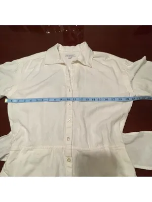 Free Assembly cream linen blend shorts romper jumpsuit belt button front Sz S thumbnail 8