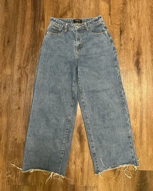 White Fox Wide Leg Denim Jeans thumbnail 1