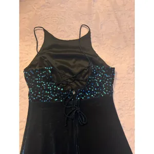 BLONDIE and ME EVENING, Size 7/8, Teal, Sparkle/Lined w/Sequins. Made In USA thumbnail 13