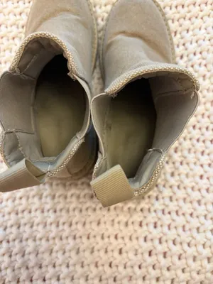 Dunes Chelsea Boots Size 8 Khaki Canvas Lug Sole thumbnail 6