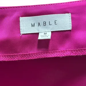 Mable Satin Open Back Halter Drape Neck Mini Dress Pink Medium thumbnail 4