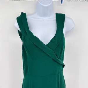 Reformation Emerald Green Reford Off The Shoulder Slit Maxi Dress Size 10 thumbnail 4