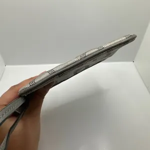 COACH Gray Silver Signature Canvas Wristlet thumbnail 3