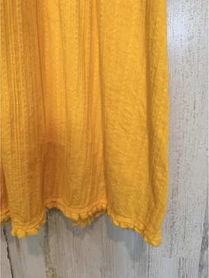 Sundance Womens XS Yellow Cotton Gauze Cross-Back Maxi Dress thumbnail 6