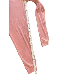 Juicy Couture Velour Dusty Rose Mauve Juicy Rhinestone Spell out Jogger Pants S thumbnail 9