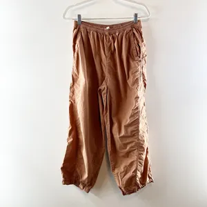 Aerie High Rise Baggy Lightweight Cargo Pants Brown Small thumbnail 2