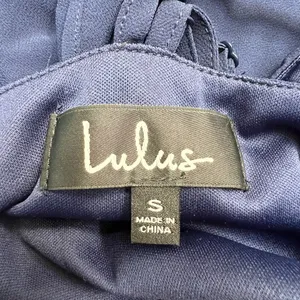 Lulus Here’s To Us Navy Wrap Maxi Dress‎ Bridesmaid Wedding thumbnail 10