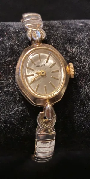 Vintage Acqua by Timex Women's Mechanical Watch Two-Tone Oval Stretch Band WORKS thumbnail 1