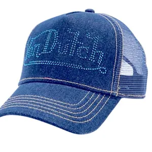 NWT Von Dutch Denim Rhinestone Cap thumbnail 2