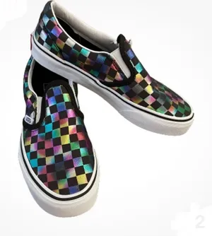 Vans Classic Slip On Iridescent Rainbow Checkerboard thumbnail 1
