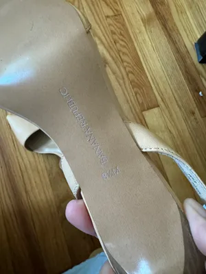 NWOT Banana Republic All Leather Vintage Slingback Sandals like hello soulmate Kitten Classic Pointed Casual Work Date Daily Low heeled Pumps Stilettos thumbnail 10