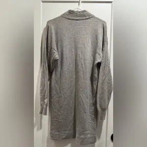 Gray Knit Sweater Dress with Pocket 100%Cashmere Size‎ M thumbnail 4