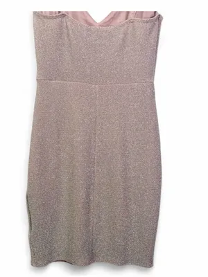 LULUS Women’s Forever Your Girl Metallic Blush Pink Bodycon Mini Dress Size M thumbnail 13