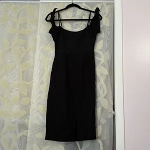 NWT Abercrombie and‎ fitch black dress tie shoulder tall petite size 2 thumbnail 3