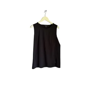 Athleta Zephyr Refined Tank Black Sleeveless Travel Top Medium thumbnail 2