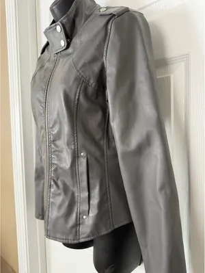 Therapy gray moto jacket Size M thumbnail 6