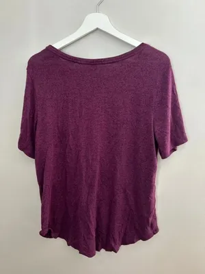 Old Navy Luxe T-shirt Purple Marled Short sleeve Crewneck Knit thumbnail 5
