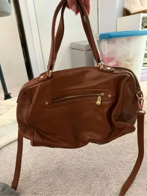 Ora Delphine Brown Pebbled Leather Tote Bag thumbnail 2