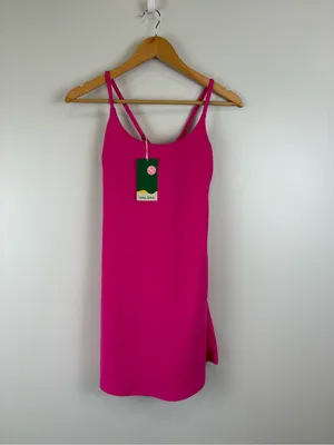 NWT Halara SoftlyZero Plush Backless Active Dress Women's Size Small Fuchsia thumbnail 2