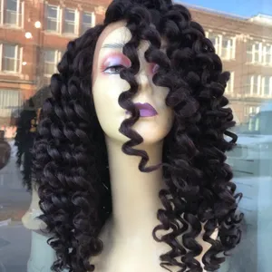 Jumbo curly lace wig 99j wine thick Ethnic 2019 thumbnail 8