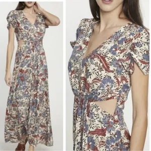 WALTER BAKER Jada Dancing Lotus Maxi Dress Floral Print bohemian Sz 6 thumbnail 2