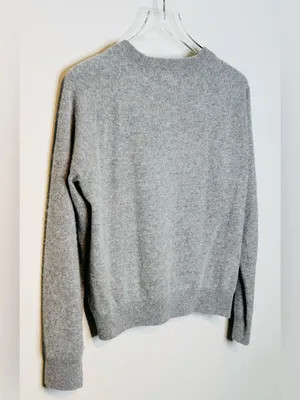 Quince Women's Gray Cashmere Crewneck Sweater Top thumbnail 5