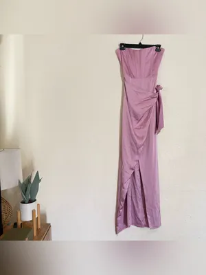 V. Chapman Women's Pink June Corset Strapless Wrap-Tie Dress Size 4 thumbnail 6