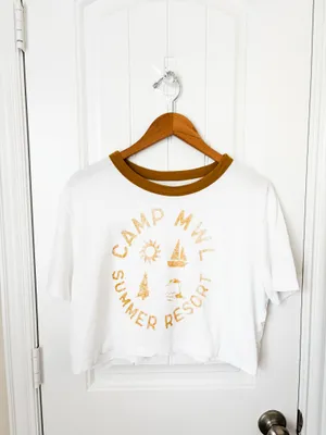 Madewell Camp Resort Ringer Crop Tee Size Medium thumbnail 3
