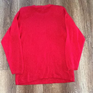 90s EMT Red Silk Angora Wool Beaded Christmas Ornament Sweater Womens M sequins thumbnail 11