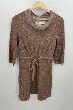 Anthropologie Saturday Sunday Sweater Dress Women Scoop Neck Tie Waist Half Sleeve Sz Small‎ thumbnail 1