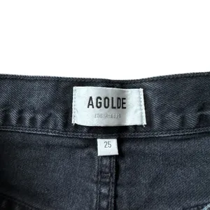 AGOLDE Lana Straight Jeans Black Grey Distressed thumbnail 5
