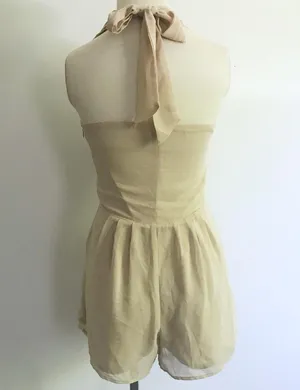 Pleated Halter Romper thumbnail 3