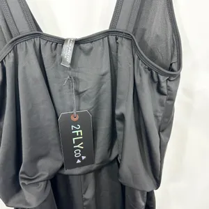 Two 2 Fly Large Romper Studded Black Sleeveless Pockets Goth Edgy Mini Biker 529 thumbnail 10