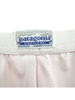 Patagonia Capilene Base Layer Pink Leggings Medium Made In USA Vintage thumbnail 6
