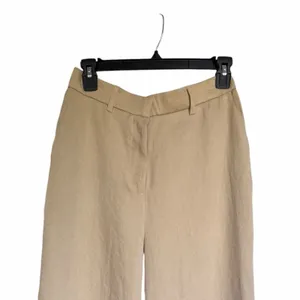 OGL Ecru Wide Leg Pants European Linen Blend High Rise NWT Medium Coastal Chic thumbnail 4