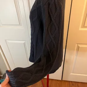 Gap Chunky Cable Knit Sweater Navy XXL thumbnail 3