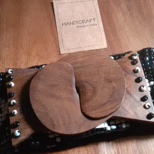 Southwestern Handcrafted Seed Bead Belt With Wooden Buckle thumbnail 12