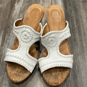 Jack Roger White Wedge Sandals thumbnail 2