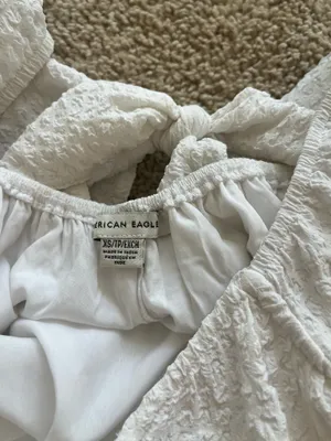 American Eagle Dress White Mini Tie Back thumbnail 4