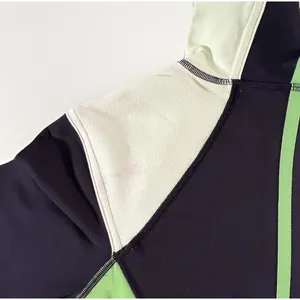Lululemon Scuba Hoodie Jacket Size‎ 8 Black Green Colorblock Full Zip Pockets thumbnail 6