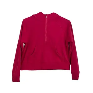 Anrabess quarter zip cropped hooded pullover hot pink M thumbnail 9