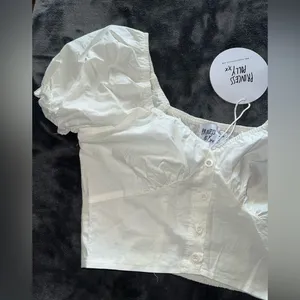 Princess Polly Abe Crop Top in Lemon Size 2 New with tag thumbnail 9