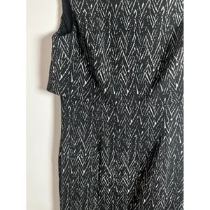 Eliza J Womens Black White‎ Chevron Popover Sheath Dress Sleeveless Size 10 thumbnail 5