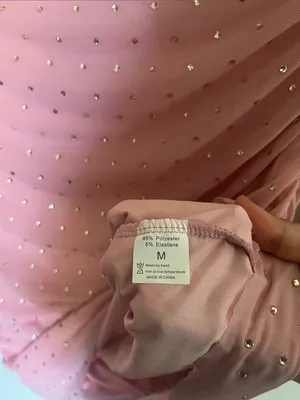 Pink Off-Shoulder Rhinestone Dress thumbnail 2
