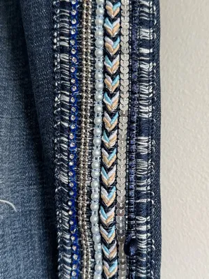 Laurie Felt Straight-Leg Jeans with Embroidered Side Stripes Size 18W thumbnail 4