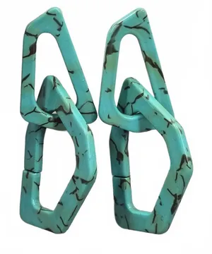 Blue Brown Western‎ Cowgirl Abstract Dangle Drop Earring Fashion Jewelry JB1-07 thumbnail 1