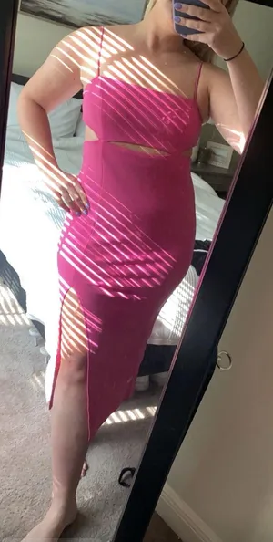 Hello Molly Hot Pink Midi Dress thumbnail 1