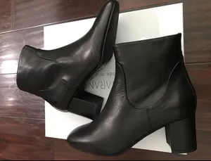 Grigiarancio Genuine Leather Black booties -Made in Italy Size-38 (8) thumbnail 1