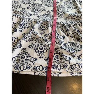 Boden Dress‎ US6R White Blue Floral V-Neck Tassel Sleeveless Ruffle Boho Peasant thumbnail 12