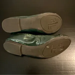 Lauren Ralph Lauren Dark Green Flats with‎ Gold Buckle size 6 thumbnail 6